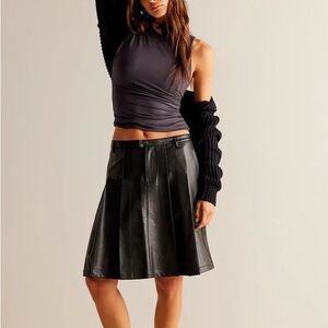 Free People Pleated Mini Skirt